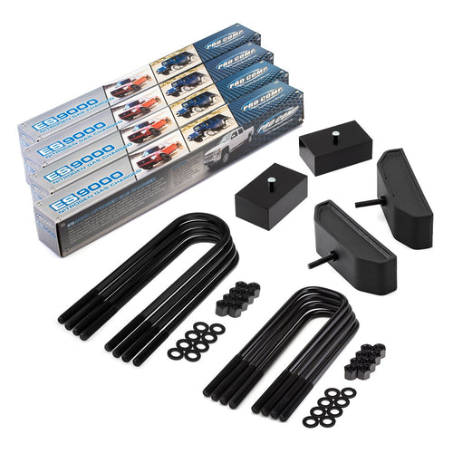 Full Front + Rear Lift Kit 1999-2004 Ford F-350 4WD Blocks + U-Bolts w/ Shocks ES9000
