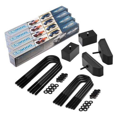 Full Front + Rear Lift Kit 1999-2004 Ford F-350 4WD Blocks + U-Bolts w/ Shocks ES9000