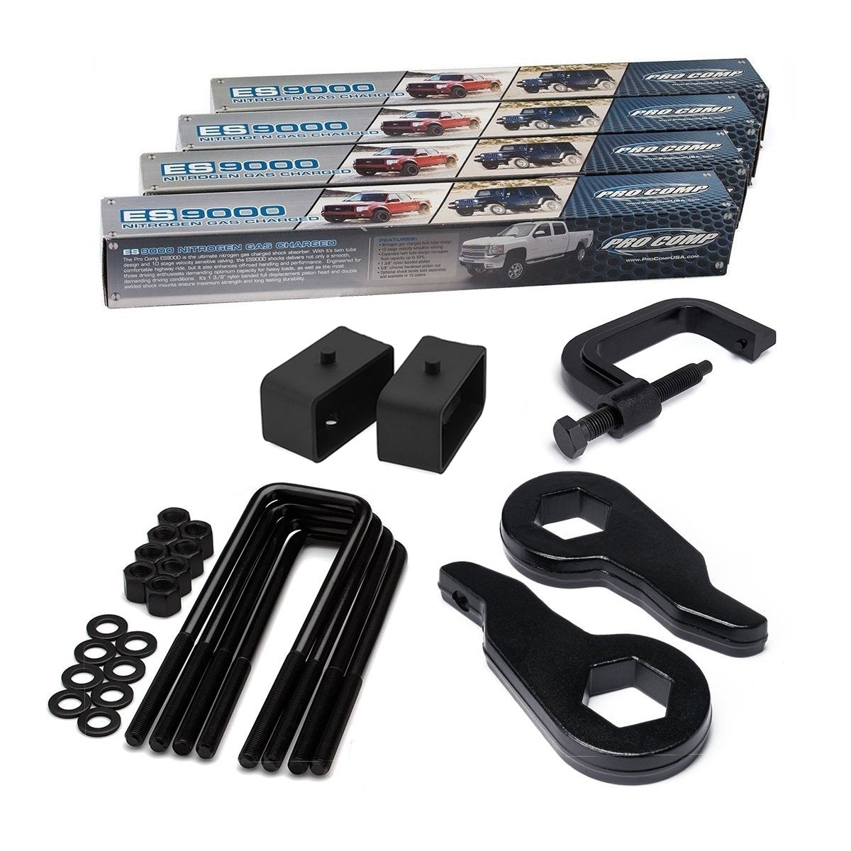 2001-2007 Chevy Silverado 1500 HD Full Lift Kit with Extended Shocks and Torsion Key Unloading/Removal Tool