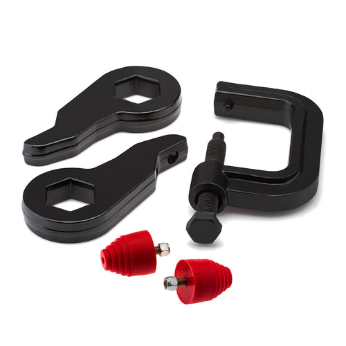 2000-2010 Chevy Silverado 2500HD Front Lift Kit with Bump Stops and Torsion Key Unloading/Removal Tool